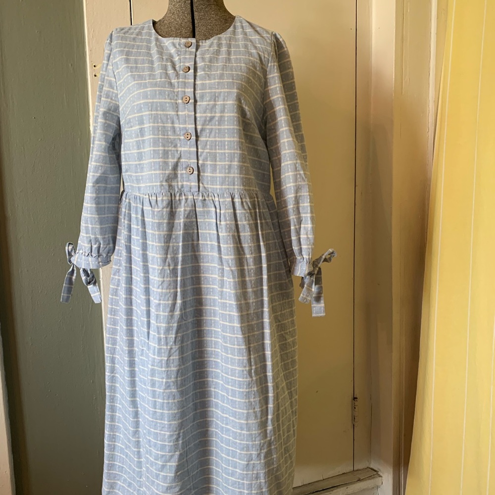 NWT Blue Cotton Farmhouse Roolee Boutique Dress